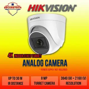 Hikvision DS-2CE76U0T-ITPF 8MP Dome CCTV Camera | 4K Ultra HD | EXIR Night Vision | Outdoor Turret